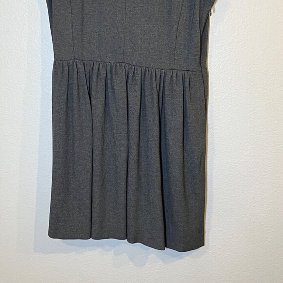 Madewell Ponte Screenplay Dress Stretch‎ Cap Sleeve Babydoll Gray Size Large - Picture 4 of 11